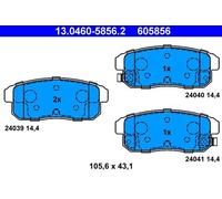 ATE Kit pastiglie freni 13.0460-5856.2 – freno a disco posteriore per Suzuki, Mazda