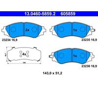 Ate Kit Pastiglie Freno 13.0460-5859.2