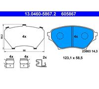 Pastiglie freno 13.0460-5867.2 ATE per MAZDA MX-5 II