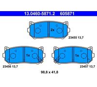 Pastiglie freno 13.0460-5871.2 ATE per KIA CLARUS SHUMA I SHUMA II Tre volumi