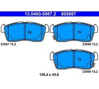 ATE 13.0460-5887.2 Kit pastiglie freni per NISSAN PIXO (UA0) per SUZUKI IGNIS II