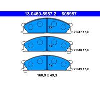 Pastiglie freno 13.0460-5957.2 ATE per NISSAN URVAN Autobus PATHFINDER II NAVARA