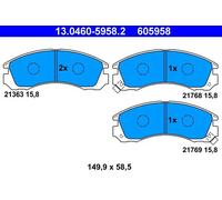ATE Set pastiglie freno 13.0460-5958.2 anteriore per Mitsubishi, Peugeot, Citroën