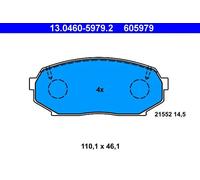 Set di pastiglie freno ATE 13.0460-5979.2, anteriore