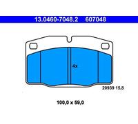 Set di pastiglie freno ATE 13.0460-7048.2, anteriore