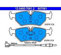 Pastiglie freno 13.0460-7061.2 ATE per PEUGEOT CITROËN FIAT LANCIA
