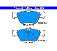 Set di pastiglie freno ATE 13.0460-7086.2, anteriore