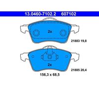 Set di pastiglie freno ATE 13.0460-7102.2