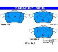 ATE 13.0460-7143.2 Kit pastiglie freni