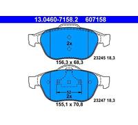 Set di pastiglie freno ATE 13.0460-7158.2, anteriore