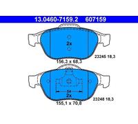 Pastiglie freno 13.0460-7159.2 ATE per RENAULT LAGUNA II Grandtour VEL SATIS