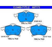 Set di pastiglie freno ATE 13.0460-7173.2, anteriore