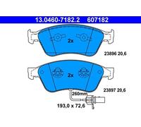 Set di pastiglie freno ATE 13.0460-7182.2, anteriore