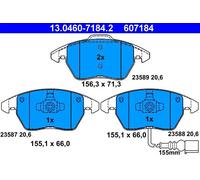 Pastiglie freno 13.0460-7184.2 ATE per VW SKODA AUDI SEAT