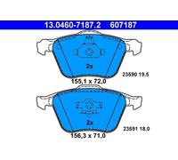 Set di pastiglie freno ATE 13.0460-7187.2, anteriore