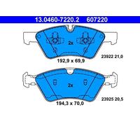Set di pastiglie freno ATE 13.0460-7220.2, anteriore