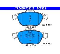 KIT PASTIGLIE FRENO ANT ATE RENAULT SCÉNIC II 2.0 dCi 110KW 05>08 13046072222