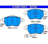 Set di pastiglie freno ATE 13.0460-7226.2, anteriore