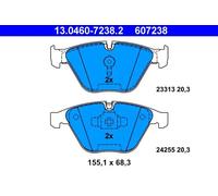 PASTIGLIE BRC, PATTINI FRENO WVA 23313, SERIE 3 E90