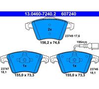 Set di pastiglie freno ATE 13.0460-7240.2, anteriore