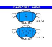 Set di pastiglie freno ATE 13.0460-7248.2, anteriore