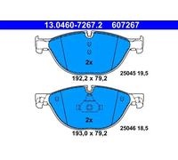 ATE Set pastiglie freno 13.0460-7267.2 anteriore per BMW