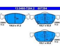 ATE 13.0460-7284.2 Kit pastiglie freni per HONDA CIVIC IX (FK)