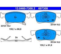 Set di pastiglie freno ATE 13.0460-7308.2, anteriore