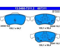 ATE Kit pastiglie freni Anteriore con segnalatore acustico usura 13.0460-7311.2