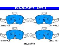 ATE 13.0460-7312.2 Kit pastiglie freno, Freno a disco per AUDI