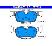 ATE Set di pastiglie freno 13.0460-7315.2 - Freno a disco posteriore per BMW/MINI