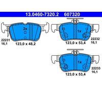 ATE Pastiglie Freni 13.0460-7320.2 Kit Pastiglie Freni,Kit Pasticche Freni FORD USA,FORD,EDGE,Kuga Mk2 (DM2),Mondeo V Station Wagon (CF),S-Max (CJ)