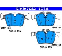 Kit pastiglie freno, Freno a disco ATE 13046073262 compatibile con JAGUAR LAND R