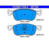 Pastiglie freno 13.0460-7336.2 ATE per FORD FIESTA VII FIESTA VII Van