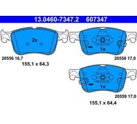 Set di pastiglie freno ATE 13.0460-7347.2, anteriore