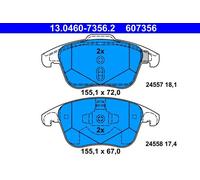 Pastiglie freno 13.0460-7356.2 ATE per CITROËN PEUGEOT DS OPEL