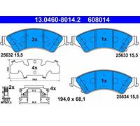 KIT PASTIGLIE FRENO ANT ATE FORD RANGER 2.2 TDCi 4x4 110KW 11> 13046080142