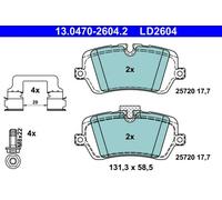 Set di pastiglie freno ATE 13.0470-2604.2, posteriore, Ceramica