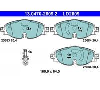 Kit pastiglie freno, Freno a disco ATE Ceramic 13.0470-2609.2