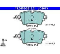 Set di pastiglie freno ATE 13.0470-2613.2, anteriore, Ceramica