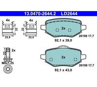 ATE 13.0470-2644.2 Kit pastiglie freni