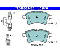 Set di pastiglie freno ATE 13.0470-2646.2, posteriore, Ceramica
