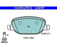 ATE 13.0470-2707.2 Kit pastiglie freni per ALFA ROMEO 159 Sportwagon (939)