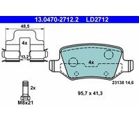 ATE 13.0470-2712.2 Kit pastiglie freno, Freno a disco per MERCEDES-BENZ