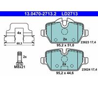 Set di pastiglie freno ATE 13.0470-2713.2, posteriore, Keramik
