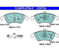 Set di pastiglie freno ATE 13.0470-2734.2, anteriore, Ceramica