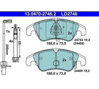 Pastiglie freno 13.0470-2746.2 ATE per AUDI A5 A5 Sportback A5 Cabriolet A4 B8