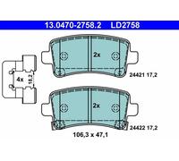 Pastiglie freno 13.0470-2758.2 ATE per OPEL INSIGNIA A INSIGNIA A Sports Tourer