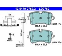 Set di pastiglie freno ATE 13.0470-2769.2, posteriore, Ceramica