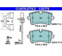 Set di pastiglie freno ATE 13.0470-2770.2, posteriore, Ceramica
